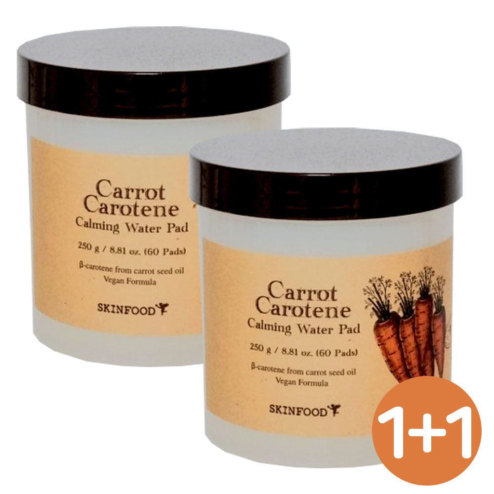 Skinfood Carrot Carotene Calming Water Pad 1+1 Bundle (120 Pads) 350ml