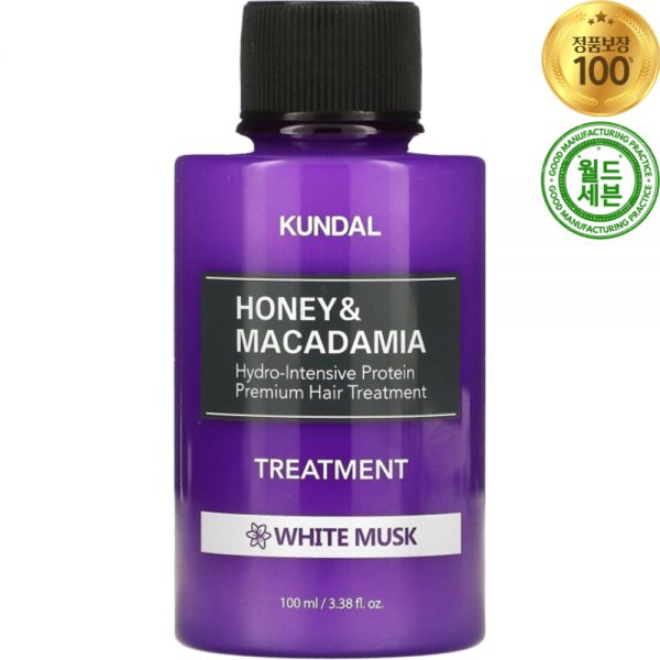 쿤달 허니 & 마카다미아 헤어 트리트먼트 화이트 머스크 100ml