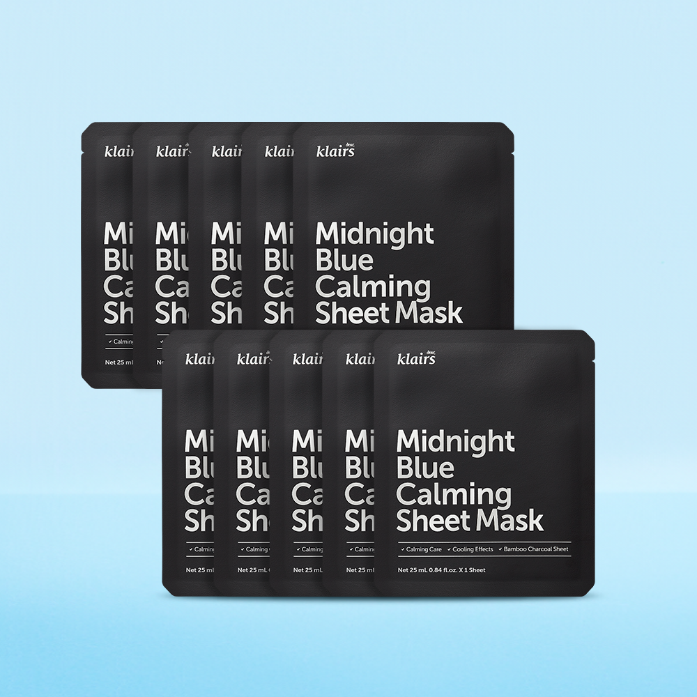 Klairs Midnight Blue Calming Sheet Mask 25ml x 10 Sheets
