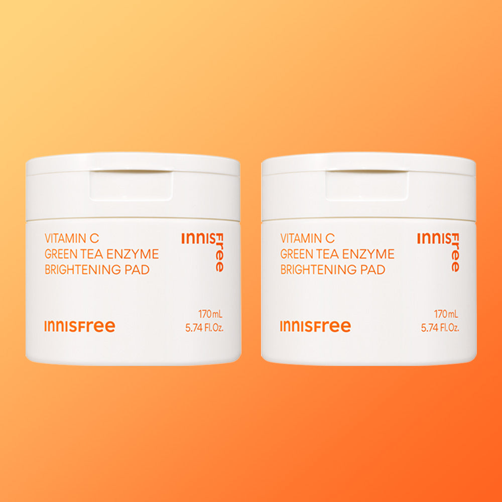 Innisfree Vitamin C Green Tea Enzyme Brightening Toning Pad 900Sheets x 2 (Total 120 Sheets)