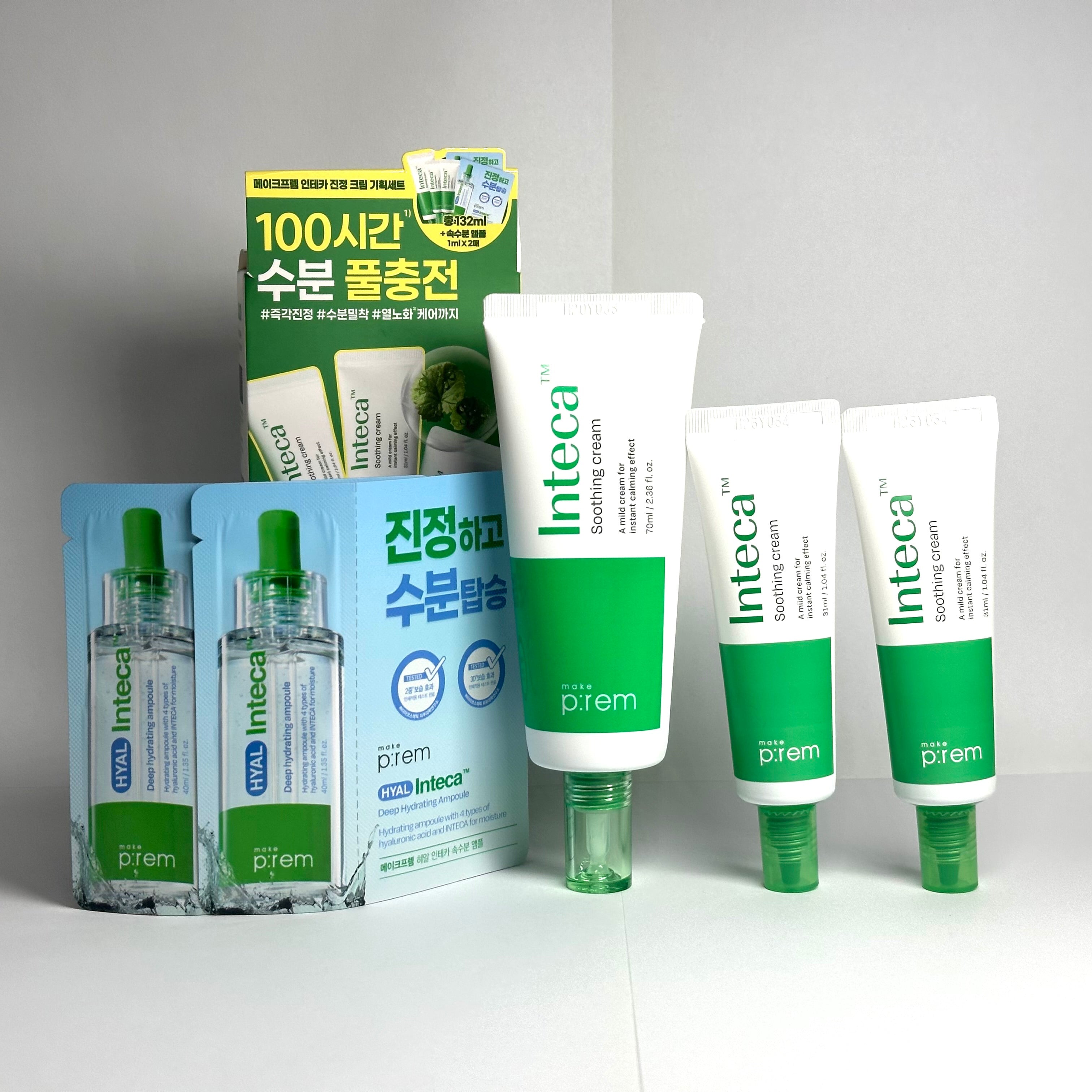메이크프렘 인테카 수딩크림 70ml+31ml+31ml(+속수분 앰플 2매)
