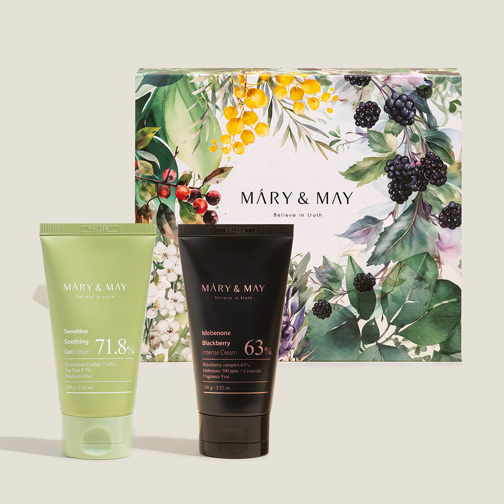 Mary & May Soothing Gel Cream 100g + Idebenone Blackberry Cream 100g Duo Set (200ml, 1pc)