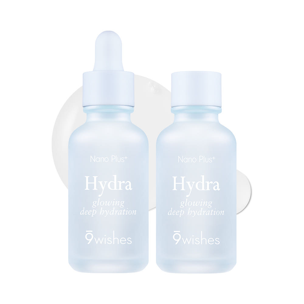 9wishes Nano Plus Hydra Ampule 1.01oz | LIGHTWEIGHT 라이트 웨이트 Facial Serum HyalurON 온ic ACID 애시드 AND &