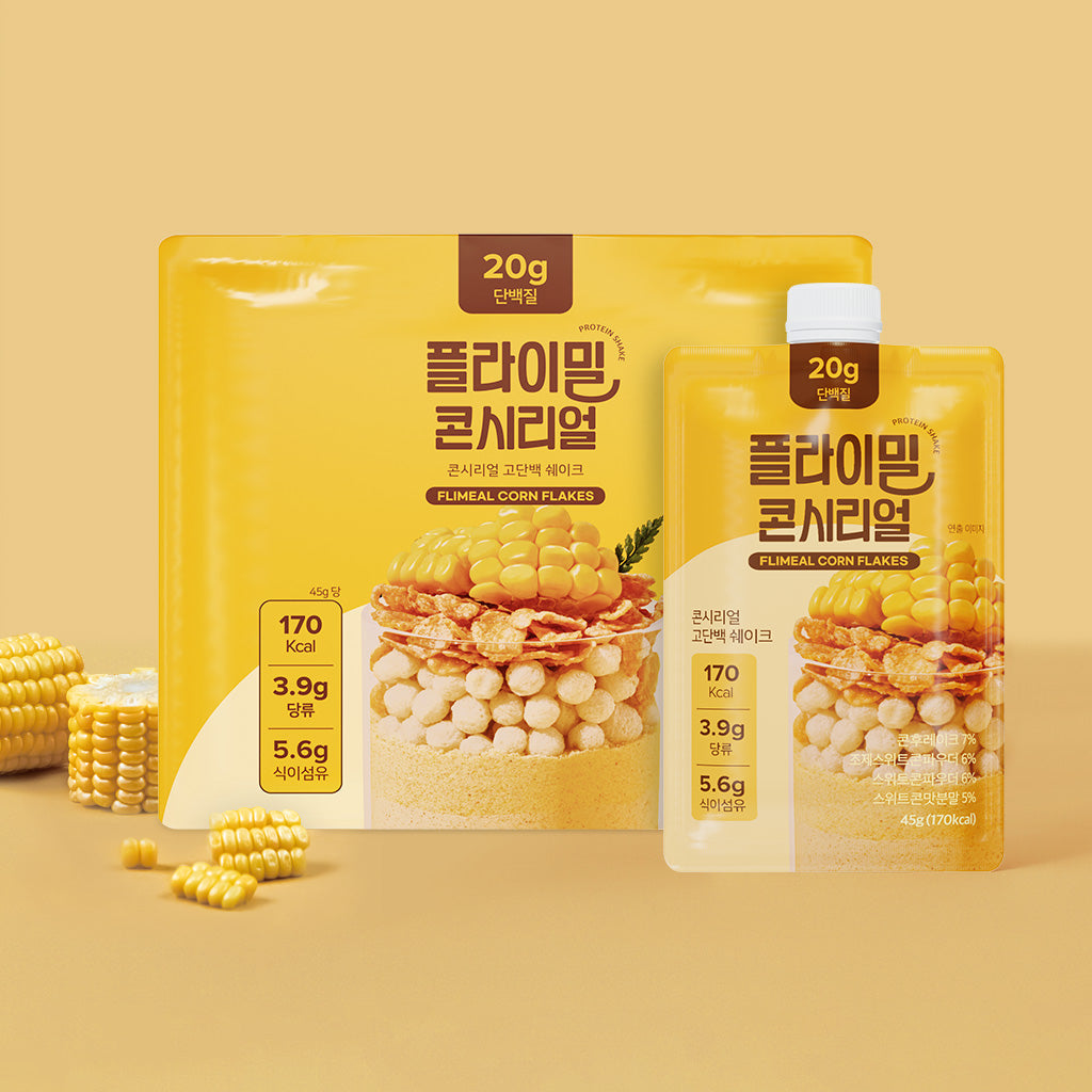 플라이밀 단백질 쉐이크 파우치 콘시리얼, 45g, 7개