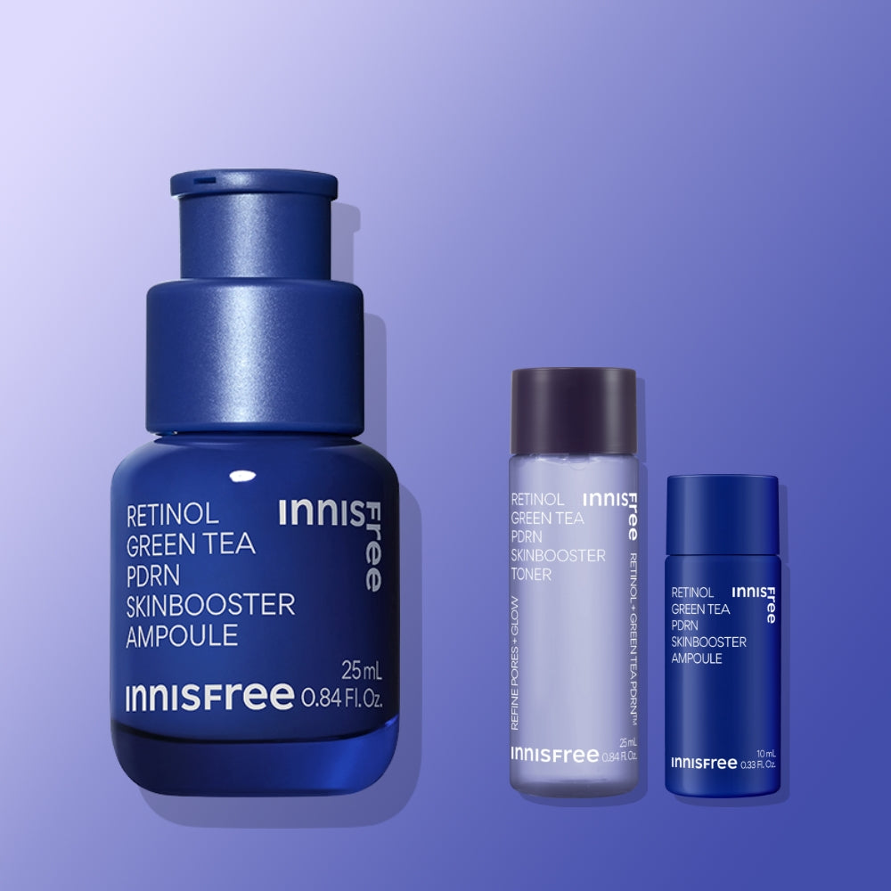 Innisfree Retinol Green Tea PDRN Skin Booster Ampoule 40ml (1ea)
