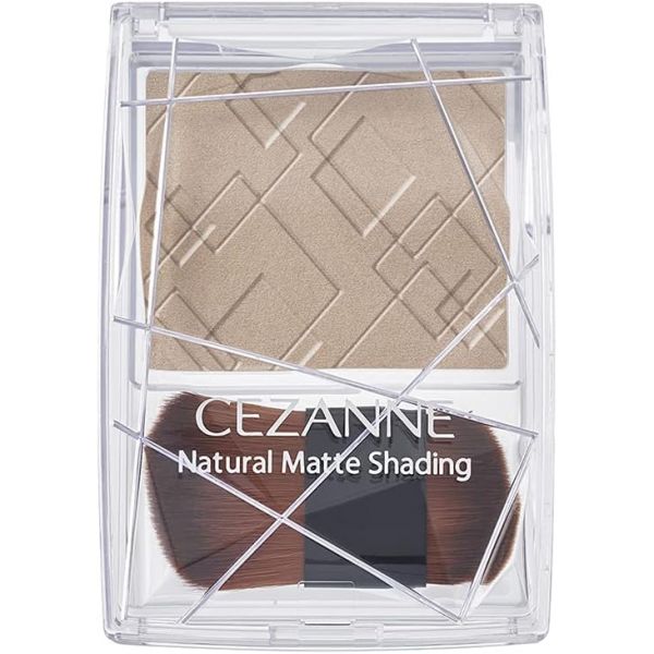 Cezanne Powder Natural Matte Shading 02 Cool Tone 2.7g Shadow Small Face Gray Mauve Brown  02 move b
