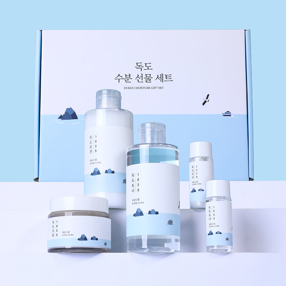Round Lab 1025 Dokdo Moisture Gift Special 3-Item Set (Toner 200ml + Lotion 220ml + Cream 50ml)