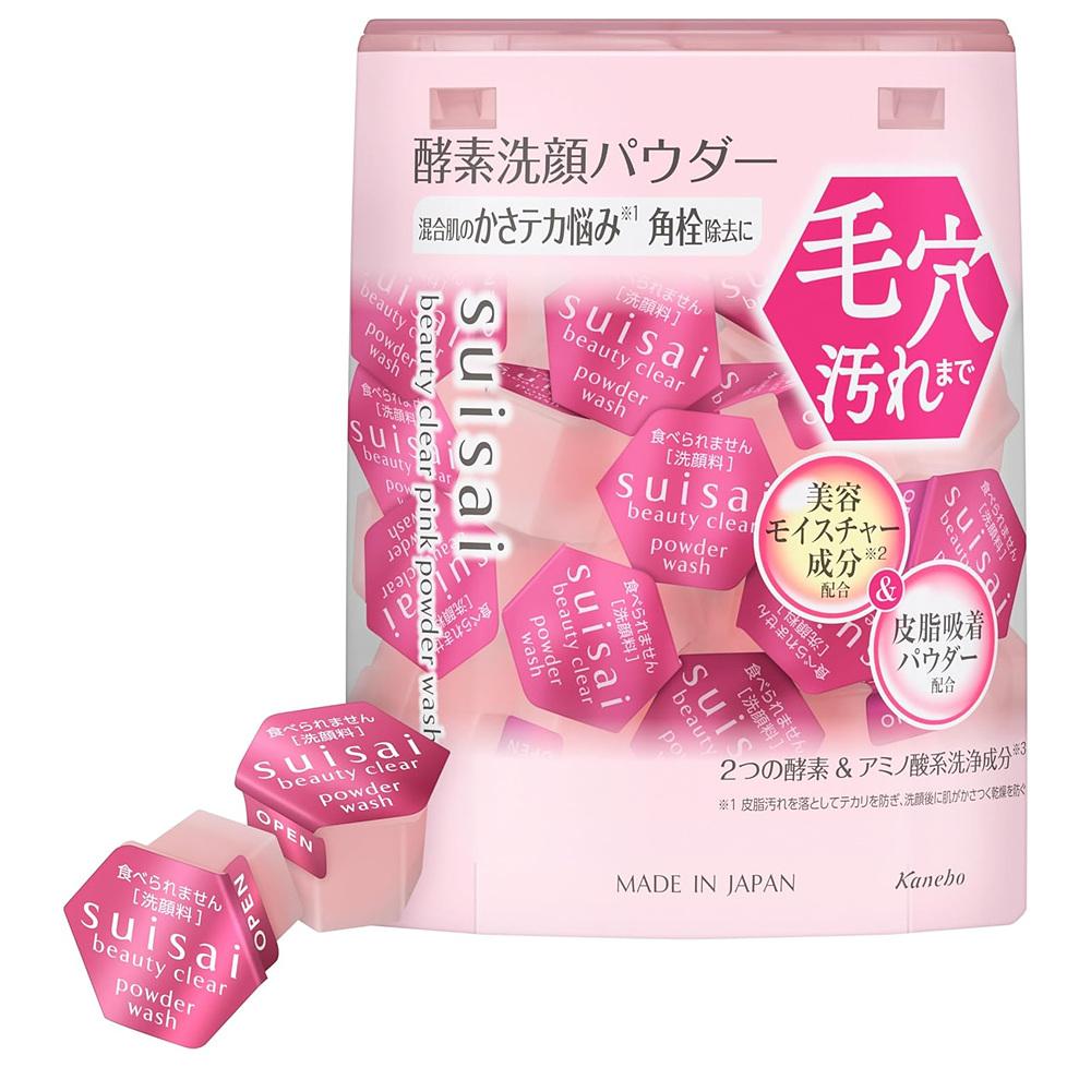 suisai Beauty 클리어 핑크 파우더 32개입 1팩 Suisai Beauty Clear Pink Powder Wash