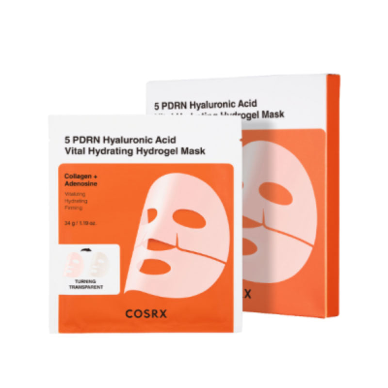 Cosrx 5 PDRN Hyaluronic Acid Vital Hydrating Hydrogel Mask 34ea (3ea + 3ea)