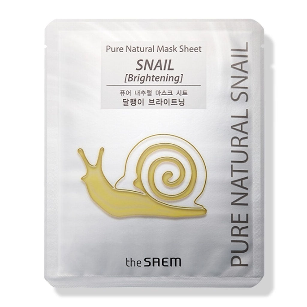 The Saem Pure Natural Mask Sheet (Snail), 20Sheets