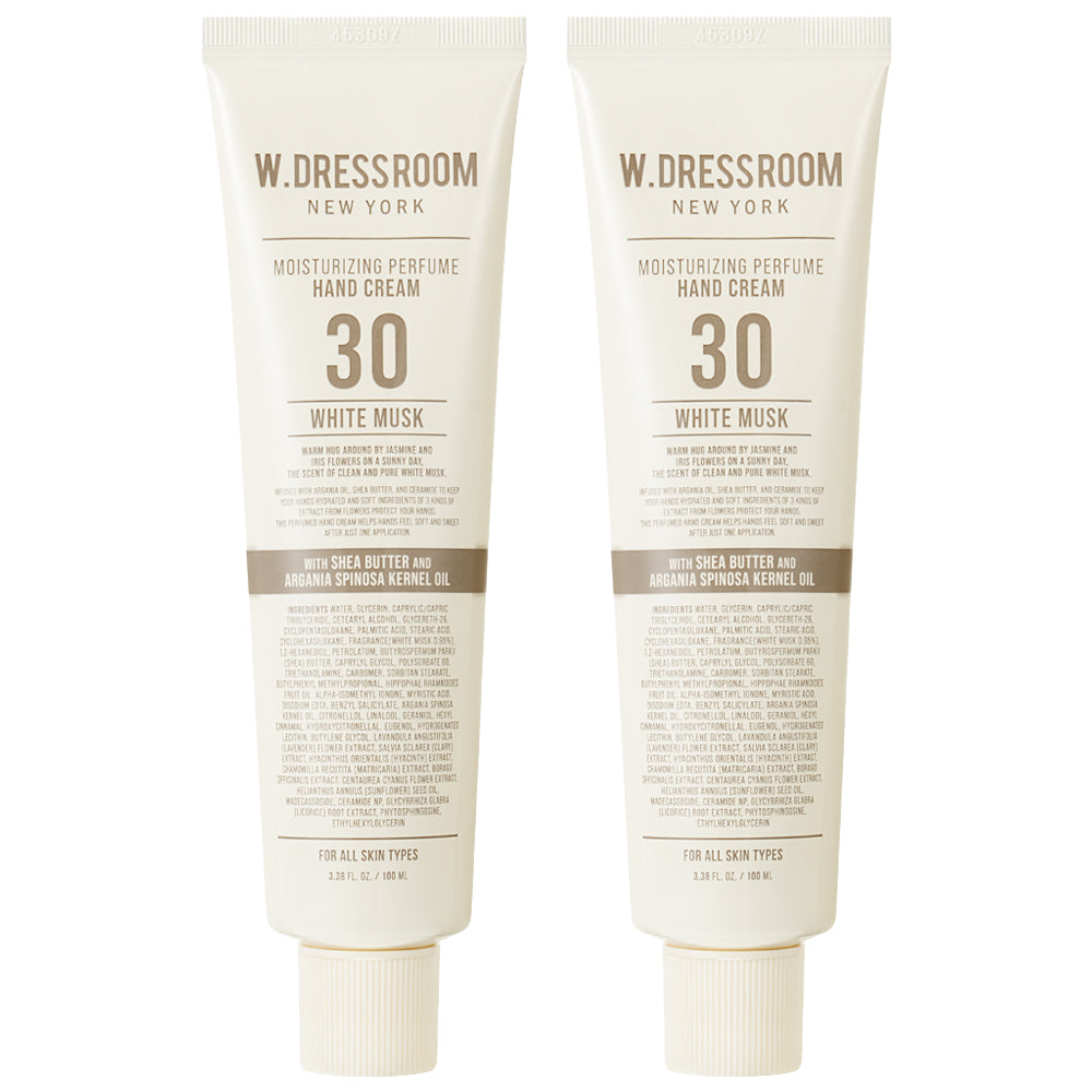 더블유드레스룸 퍼퓸 핸드크림 No.30 화이트머스크 100ml, 2개