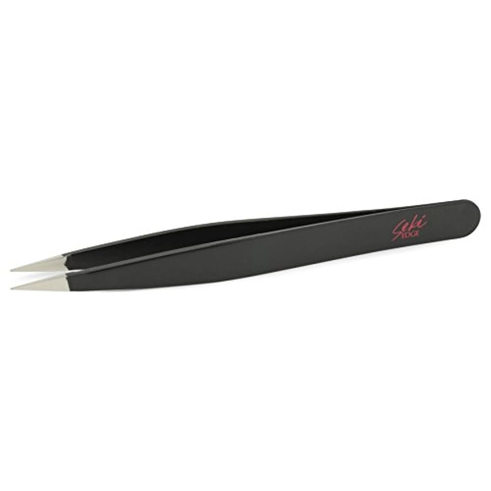 Seki Edge SS-501 Black Stainless Steel Pointed Tweezers 100ml