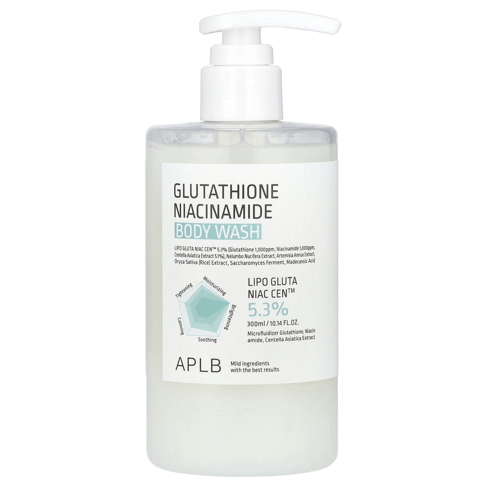 APLB Glutathione Niacinamide Body Wash, 300ml (10.14 fl oz)