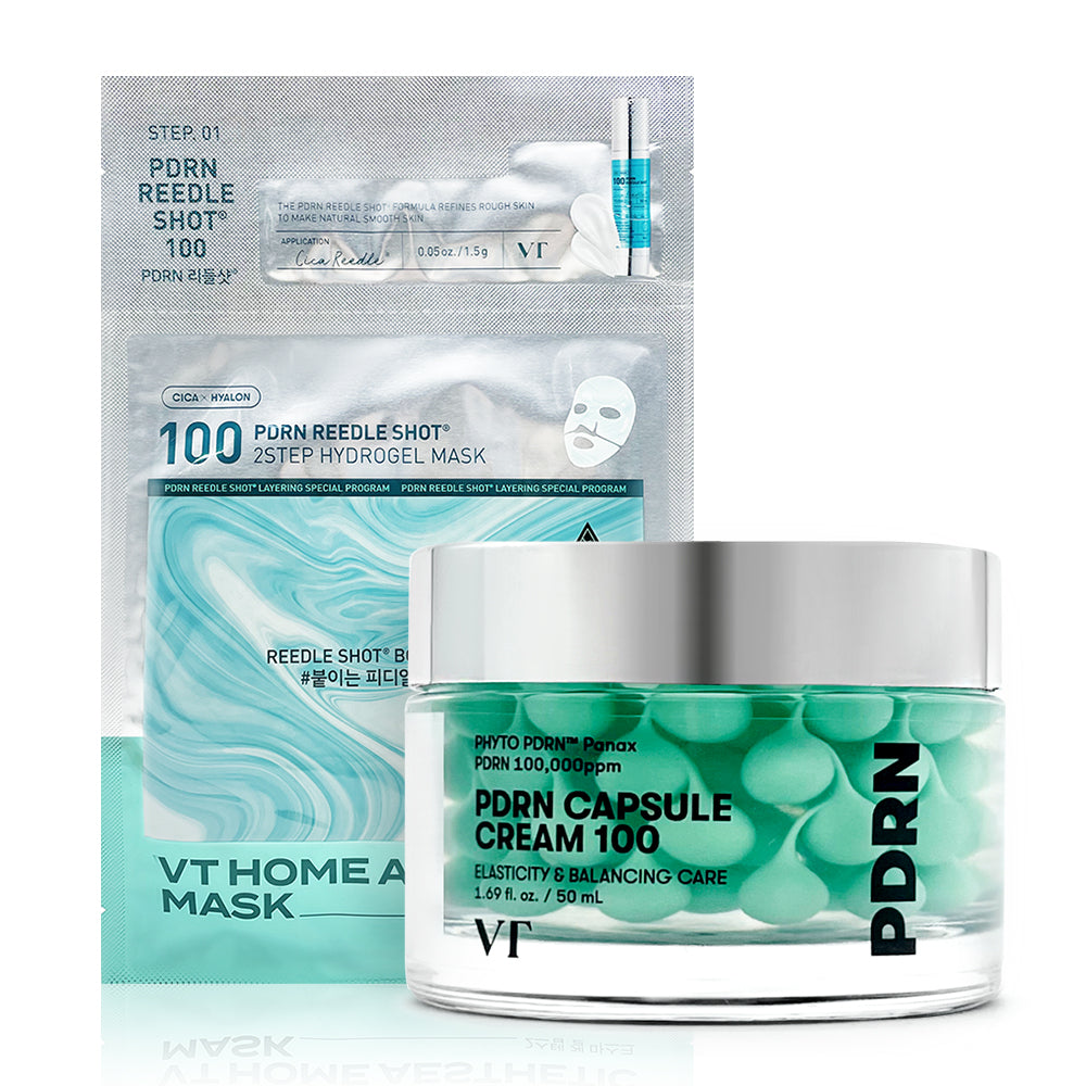 VT PDRN Capsule Cream 100 50ml + VT PDRN Reedle Shot 100 2-Step Mask