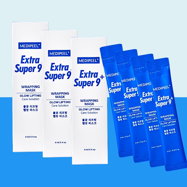 메디필 엑스트라 슈퍼 9 플러스 물광 리프팅 랩핑 마스크 4 ml 4개입