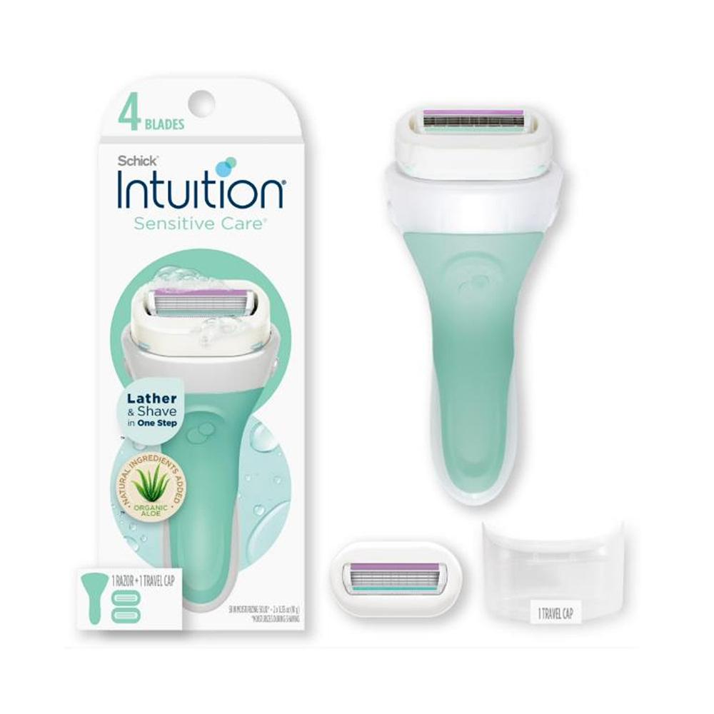 Schick 인투이션 면도기 리필세트 1팩 센시티브 Schick Intuition 4-Blade Sensitive Care Women’s Razor