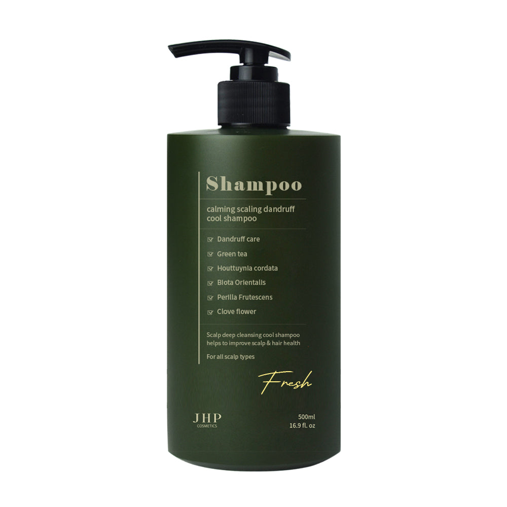 JHP Heartleaf Weakly Acidic Shampoo for Oily Scalp - Dandruff and Itch Relief, Cool Fresh Scent 400ml
