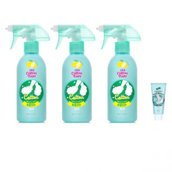 (풋크림 증정)온더바디 발을씻자 코튼 풋샴푸 510ml 트리플 기획 2종 택1(레몬/자몽)