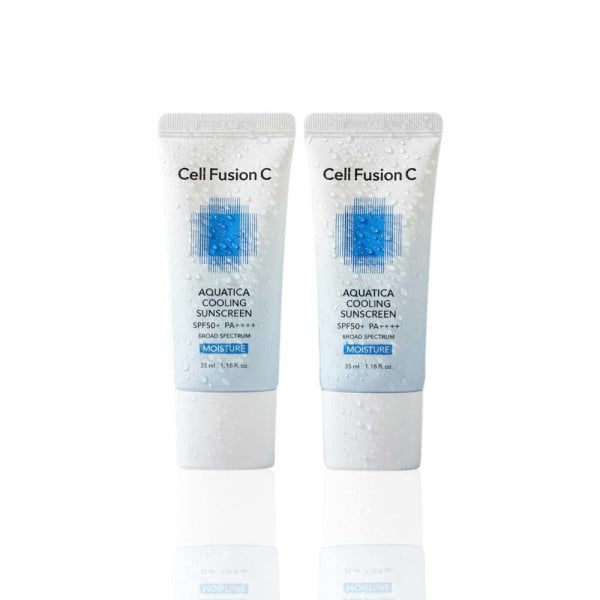 셀퓨전씨 아쿠아티카 쿨링 썬스크린35ml x2개 더블 기획세트 피부열감 수분 쿨링선크림