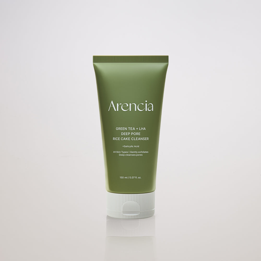 Arencia Green Tea + LHA Deep Pore Rice Cake Cleanser 150ml, 1pc