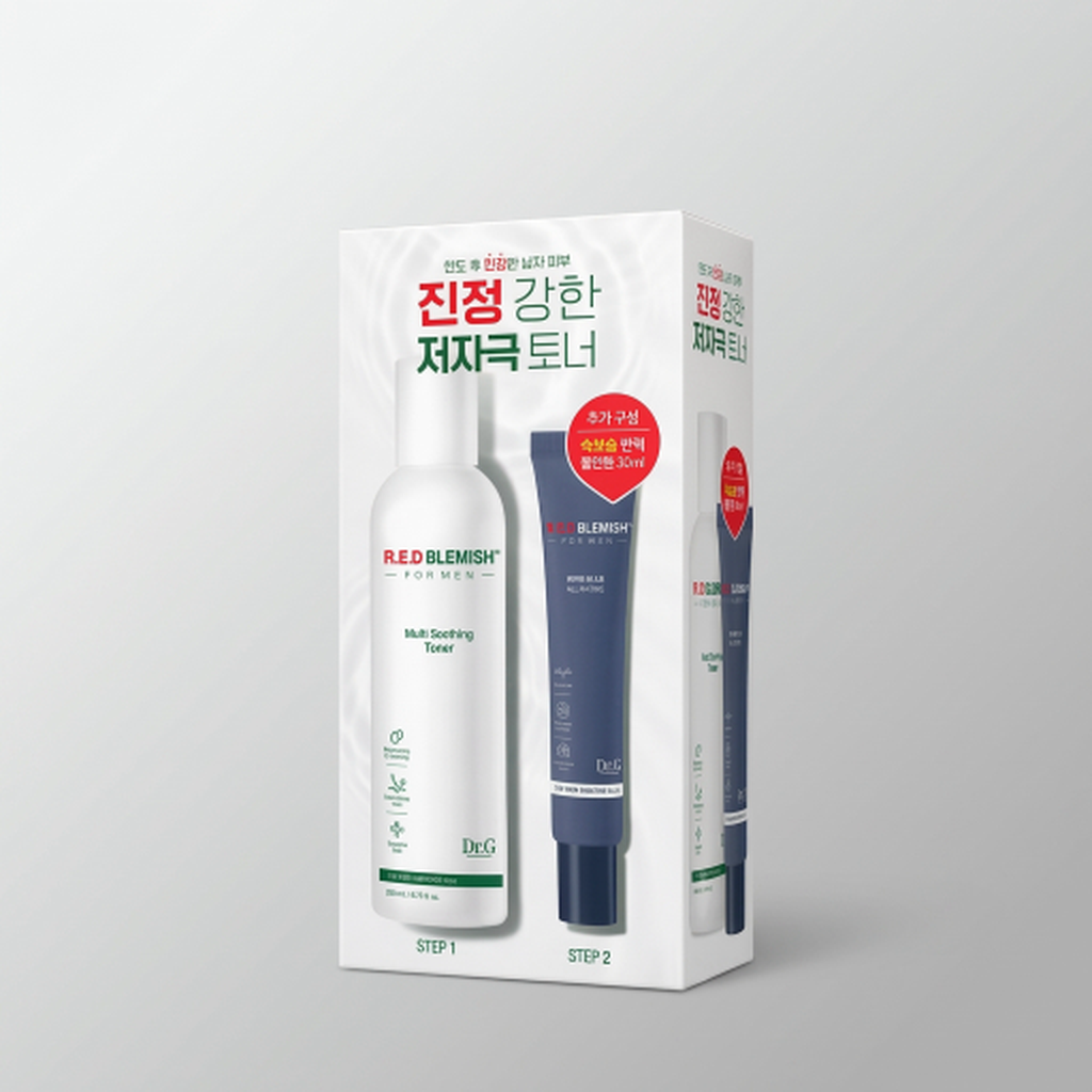 [증정 기획] 닥터지 레드 블레미쉬 포 맨 멀티 수딩 토너 200ml 보습 기획세트 (+올인원크림 30ml)