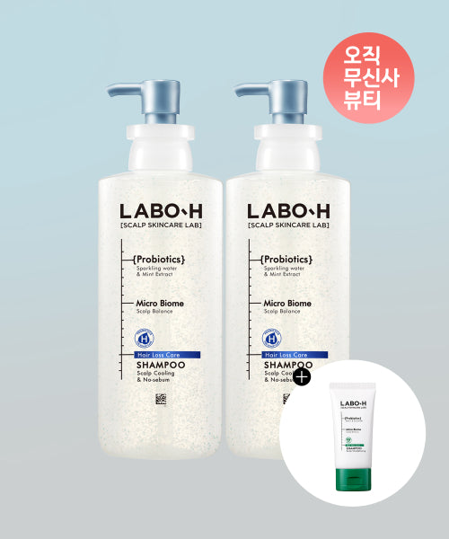 laboh 두피강화클리닉 쿨링 노세범 샴푸 400ml 2pack 증정