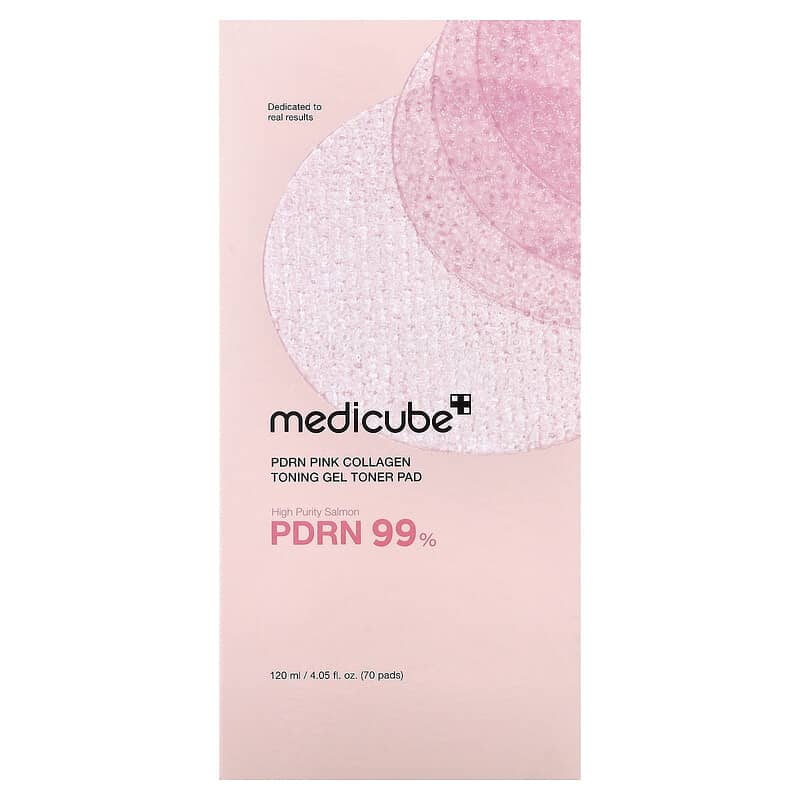 Medicube PDRN Pink Collagen Toning Gel Toner Pad (70 Pads) 100ml