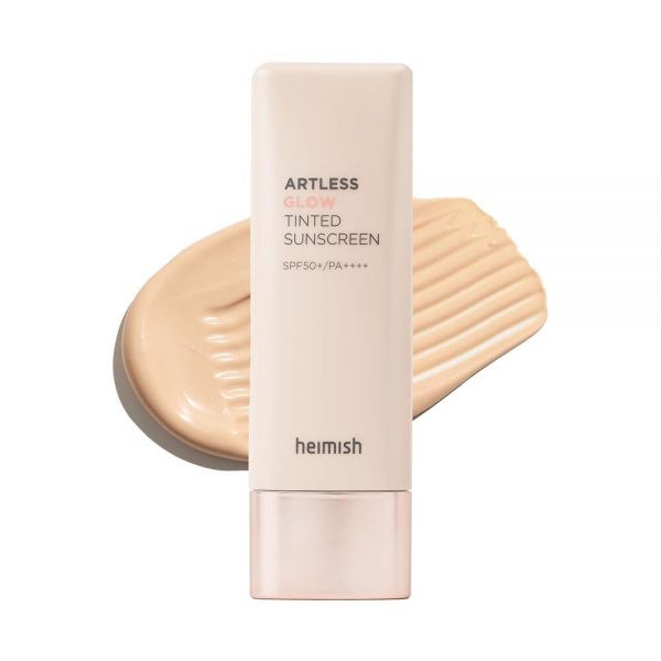 HEIMISH Artless Glow 틴티드 선스크린 40ml1.35액량 온스) 다도 메이 Shine Beige