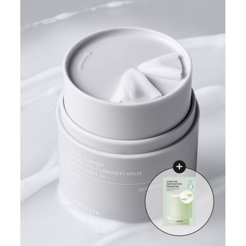 CELIMAX Dual Barrier Purifying Cleansing Balm Set (Main + Refill) + Eraser Pad 50pcs