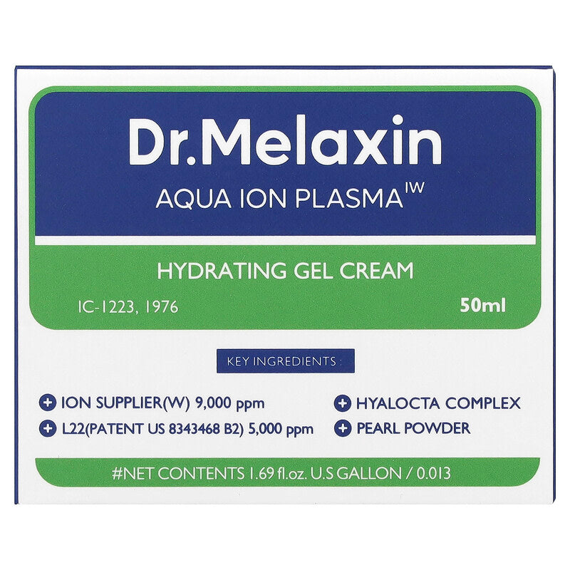 Dr Melaxin 아쿠아 이온 혈장 하이드레이팅 젤 크림 50ml 1 69fl oz
