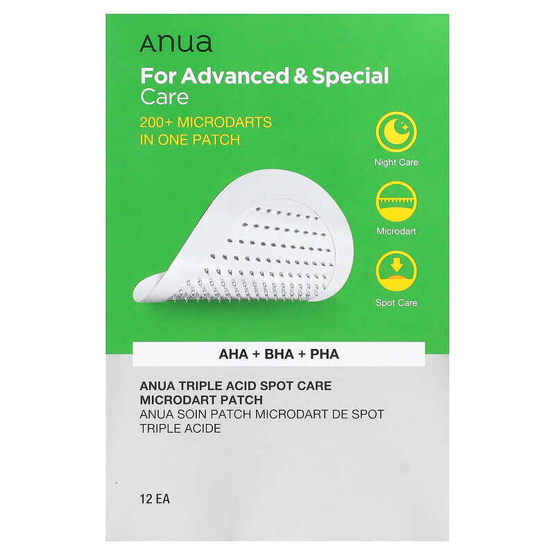 Anua 트리플 애시드 스팟 케어 마이크로다트 패치 12개입