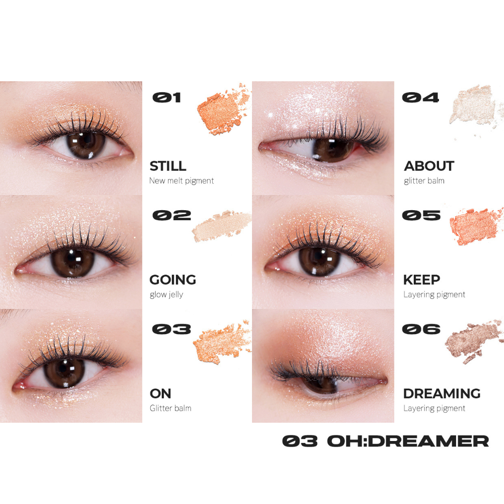 About Tone Oh:My Glitter Pop Eyeshadow - #03 Oh:Dreamer (3pcs)