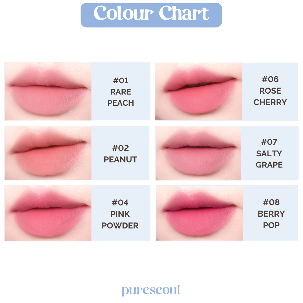 AMUSE Powder Velvet Tint - French Coral (3pcs)