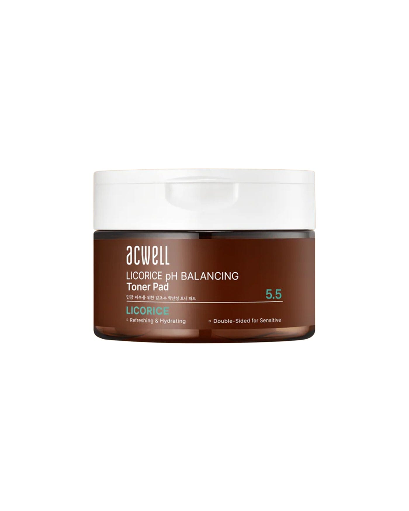 ACWELL Licorice pH Balancing Toner Pad - Vegan Cotton Double-Sided Pads for Blemish and Soothing Care 1050ml