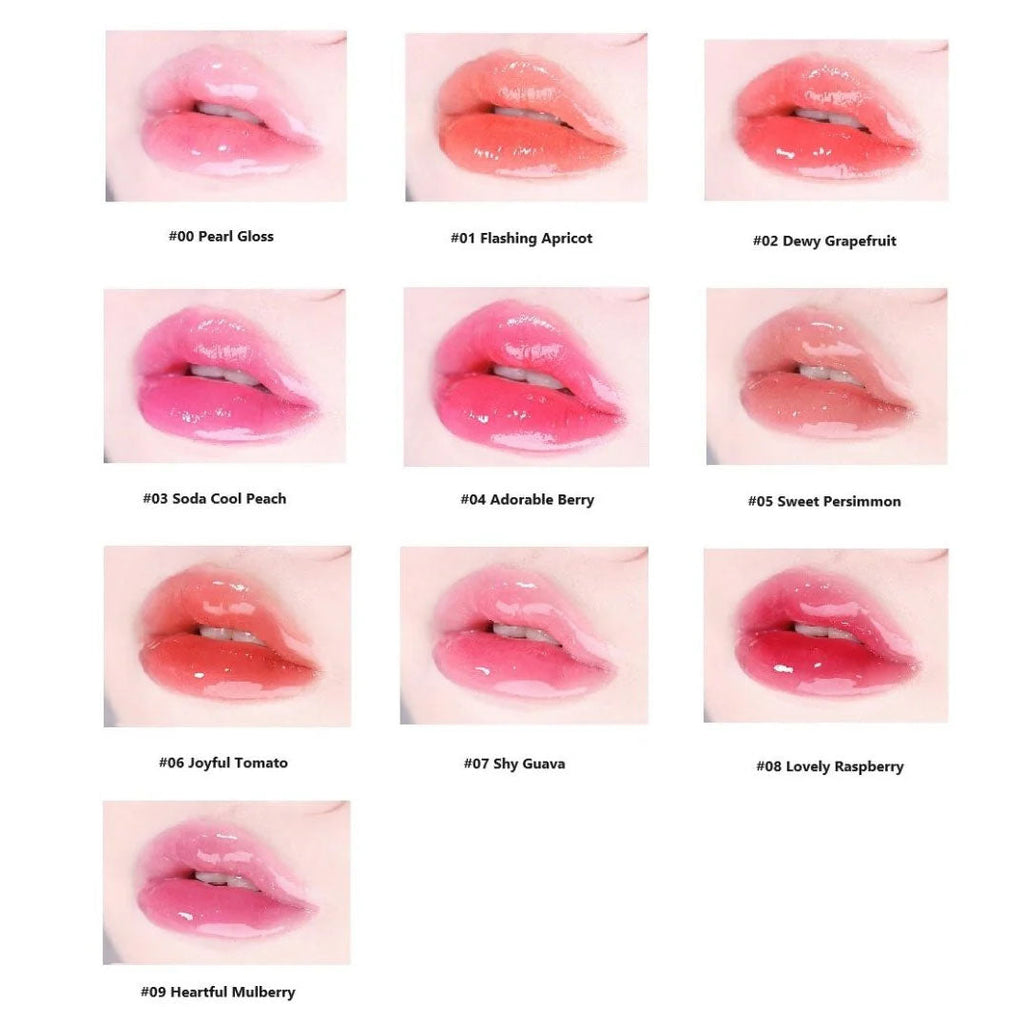 Colorgram Fruity Glass Tint Mini Set (Shade 03) - Moisturizing & Long-Lasting Lip Stain 3ml