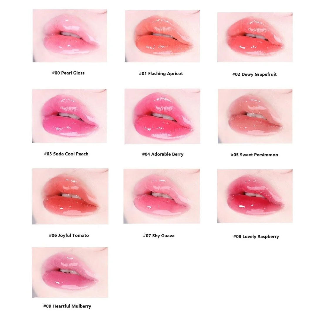 Colorgram Fruity Glass Tint Mini Set (Shade 03) - Moisturizing & Long-Lasting Lip Stain 3ml
