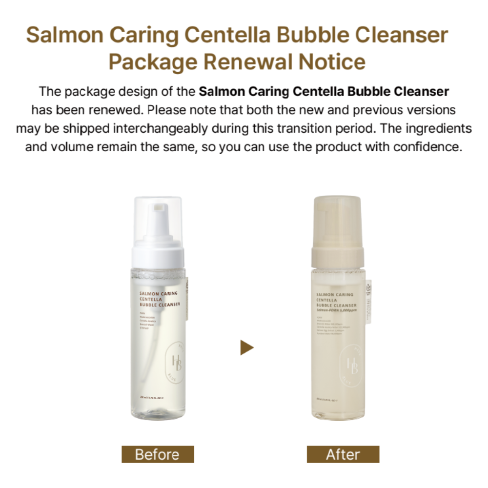 HAVEBLUE Salmon Caring Centella Bubble Cleanser 240ml (1pc)