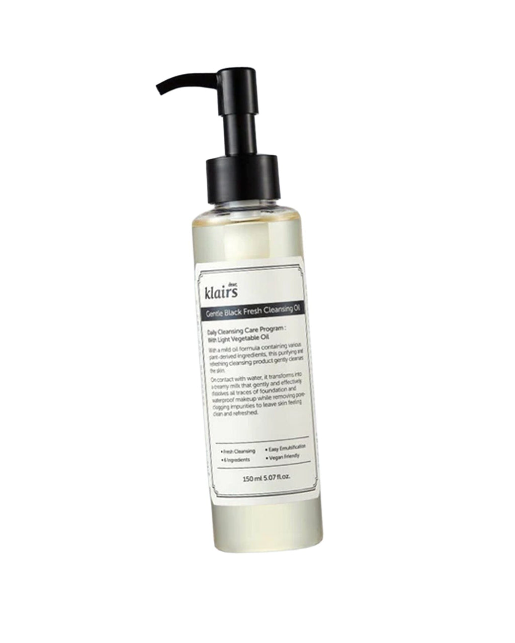 Klairs Gentle Black Fresh Cleansing Oil 150ml (1pc)