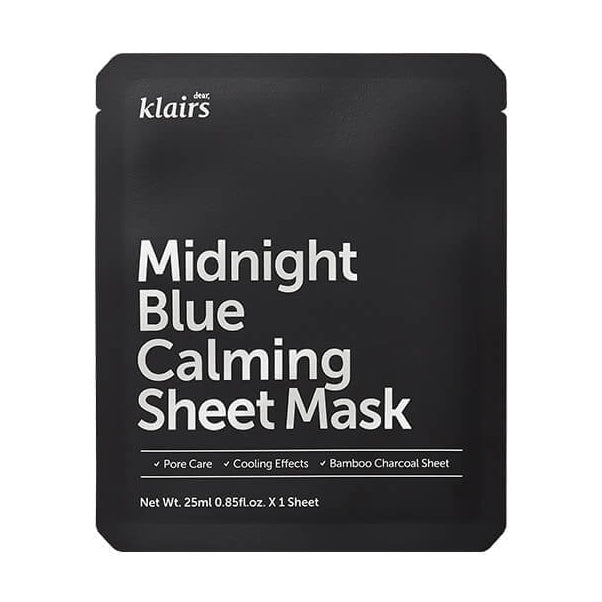 Klairs Midnight Blue Calming Sheet Mask 25ml x 10 Sheets