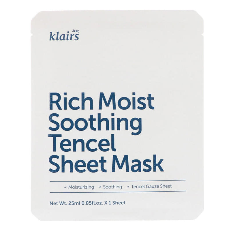 Klairs Rich Moist Soothing Tencel Sheet Mask (25ml x 10 Sheets)