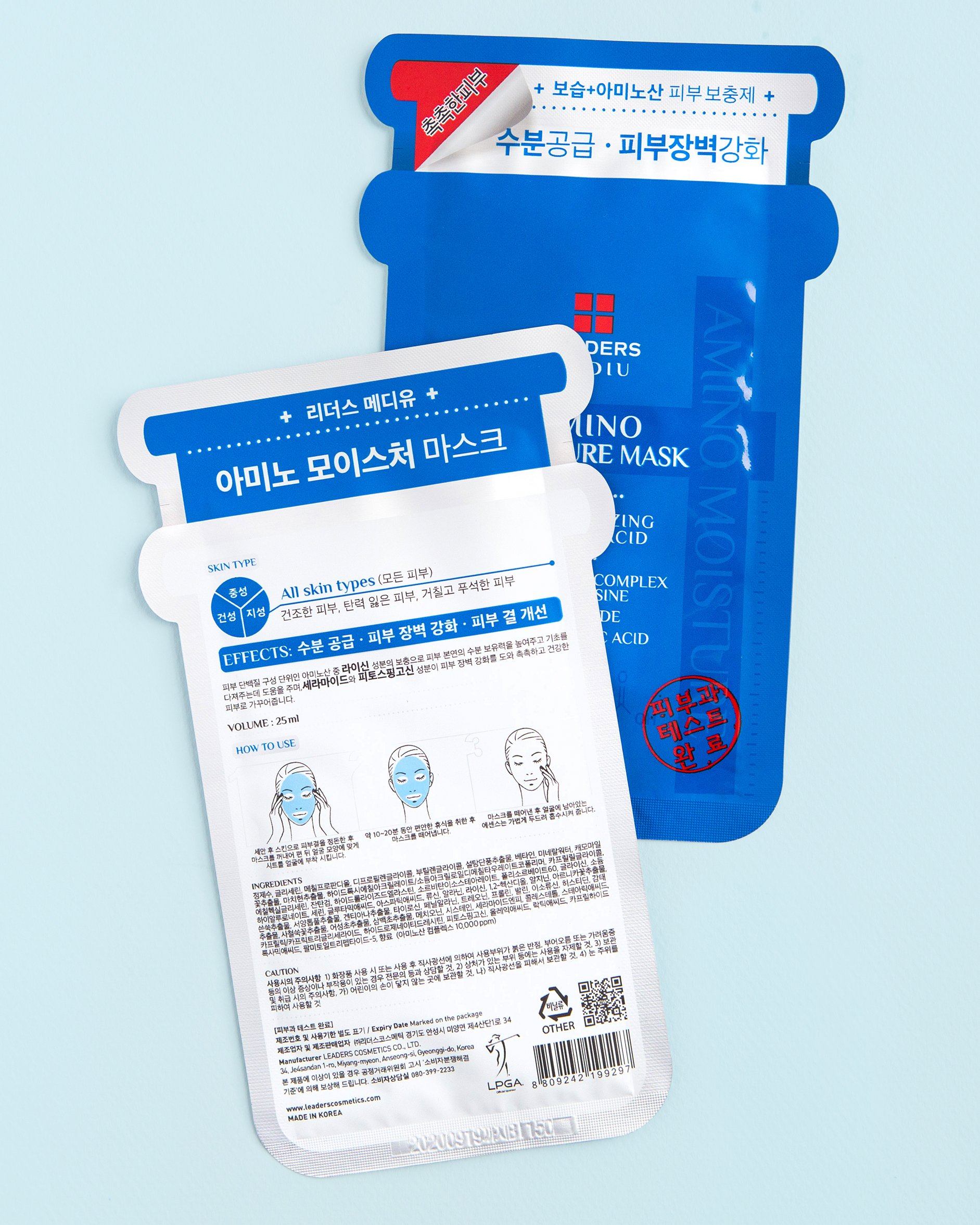 Leaders Mediu Amino Moisture Mask (30Sheets x 2pcs)