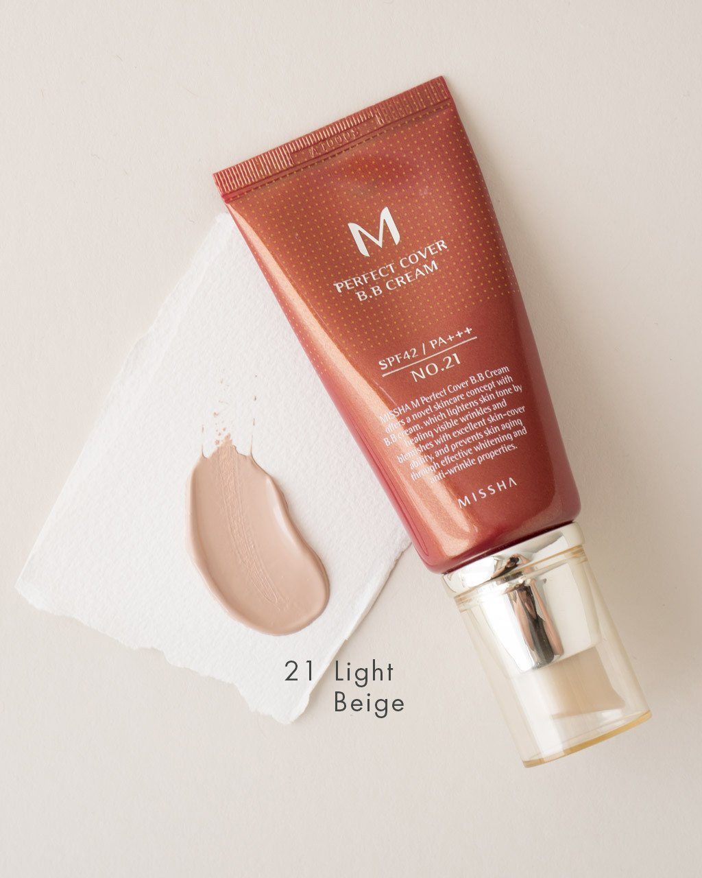 MISSHA M Perfect Cover BB Cream SPF 42 PA+++ 50ml (#21 Light Beige) - 1pc