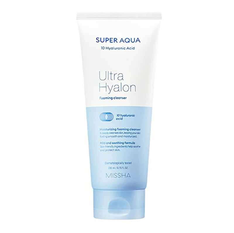 MISSHA Super Aqua Ultra Hyalron Foaming Cleanser 200ml (1pc)