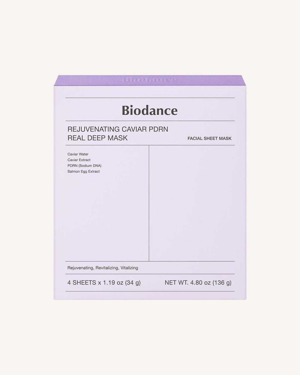 Biodance Rejuvenating Caviar PDRN Real Deep Mask 34Sheets