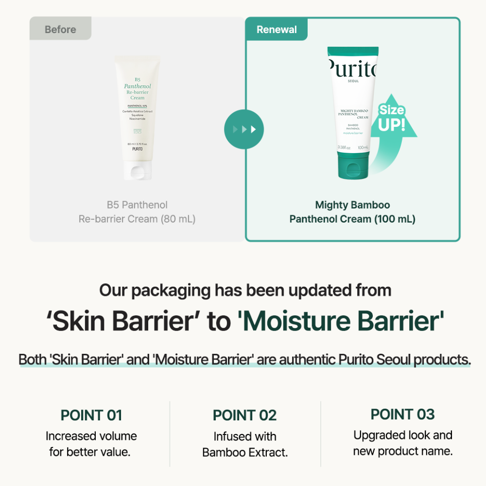 PURITO Seoul Mighty Bamboo Panthenol Cream (100ml)