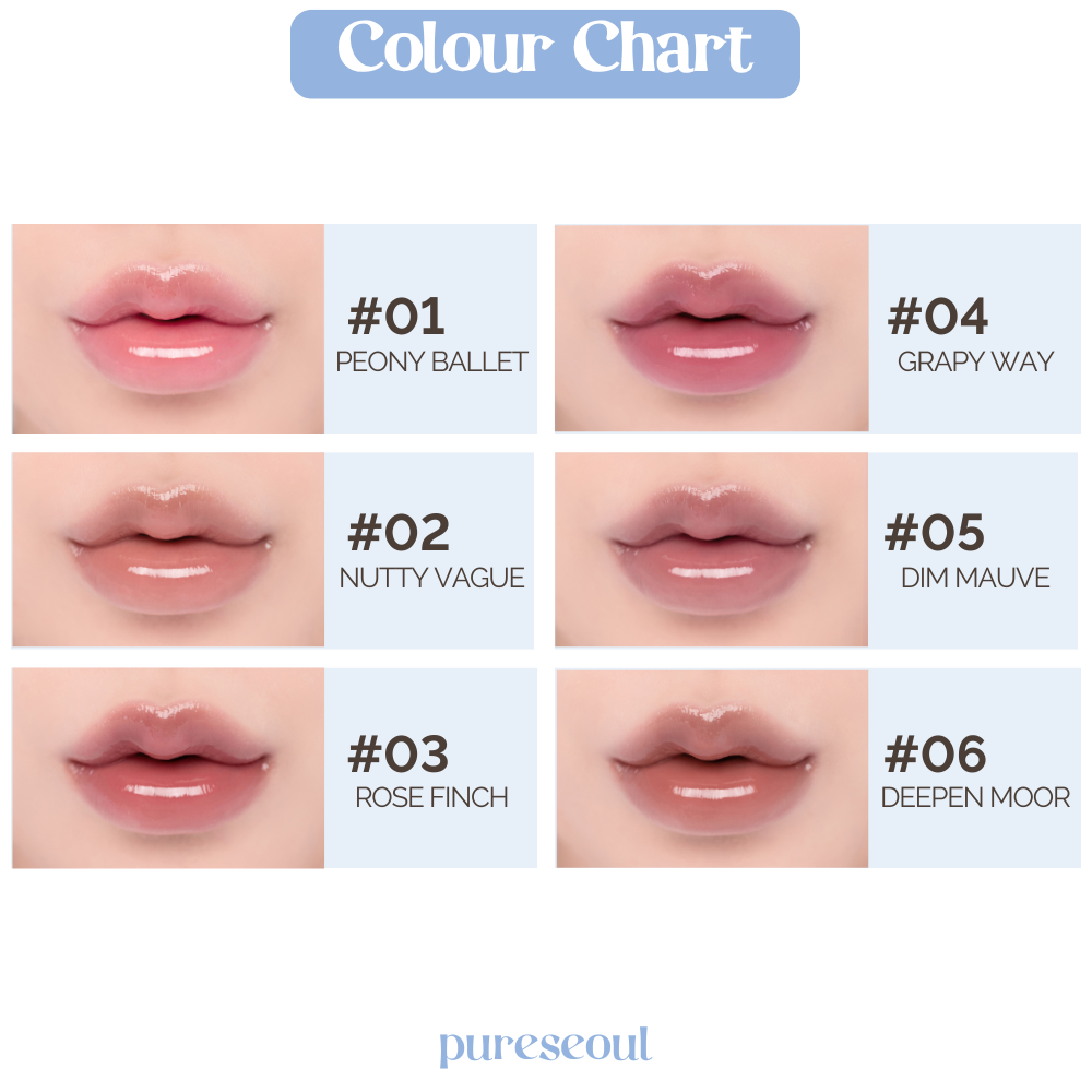 Rom&nd Glasting Color Gloss - 05 Dim Mauve (4pcs)