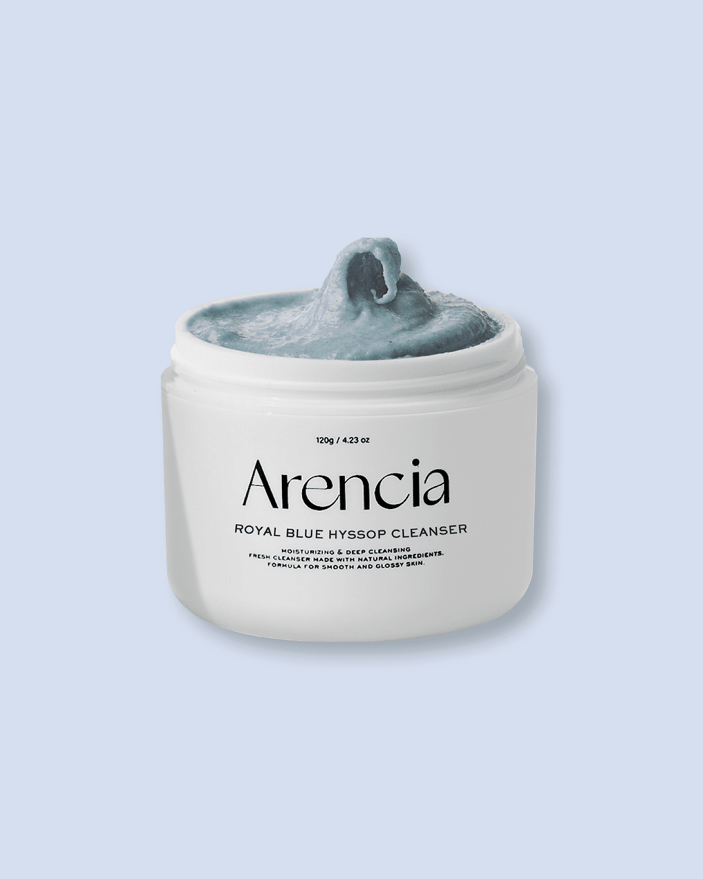 Arencia Fresh Royal Blue Hyssop Tteok-soap Cleanser 120ml, 1pc