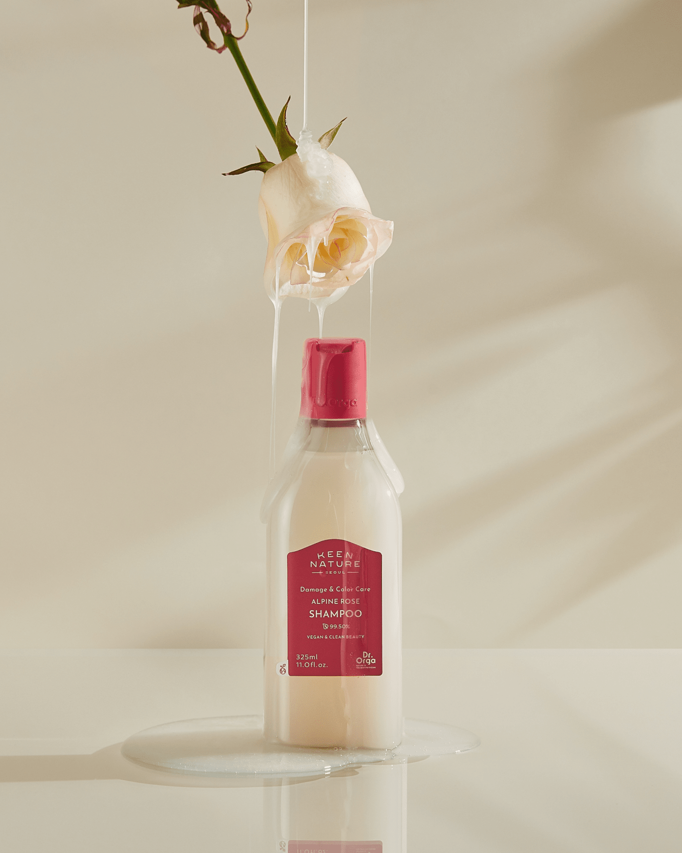 Dr. Orga Damage & Color Care Alpine Rose Shampoo (Rose Scent), 325ml, 1pc