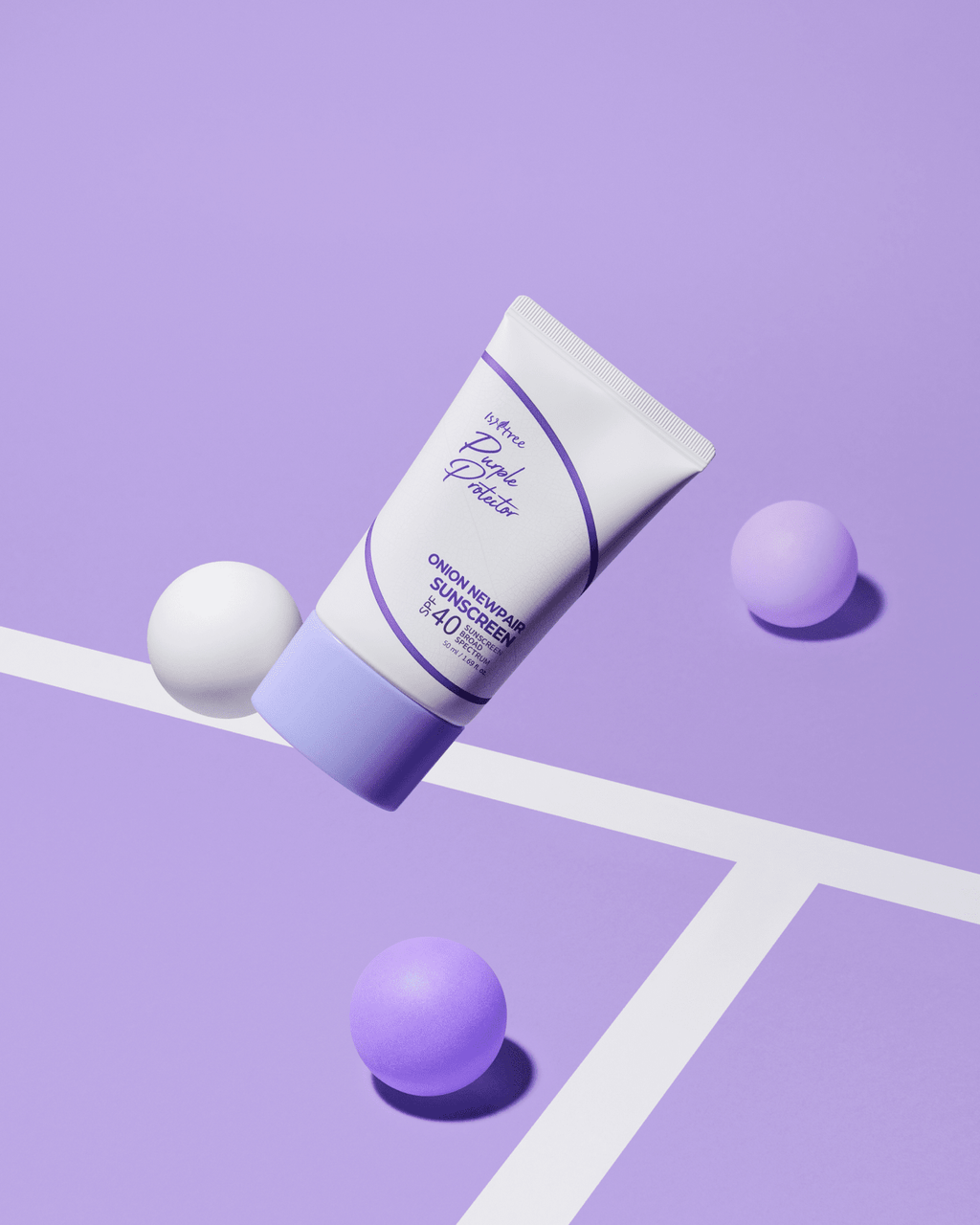 Isntree Onion Newpair Purple Light Tone Up Sunscreen 50ml (SPF50+), 1pc