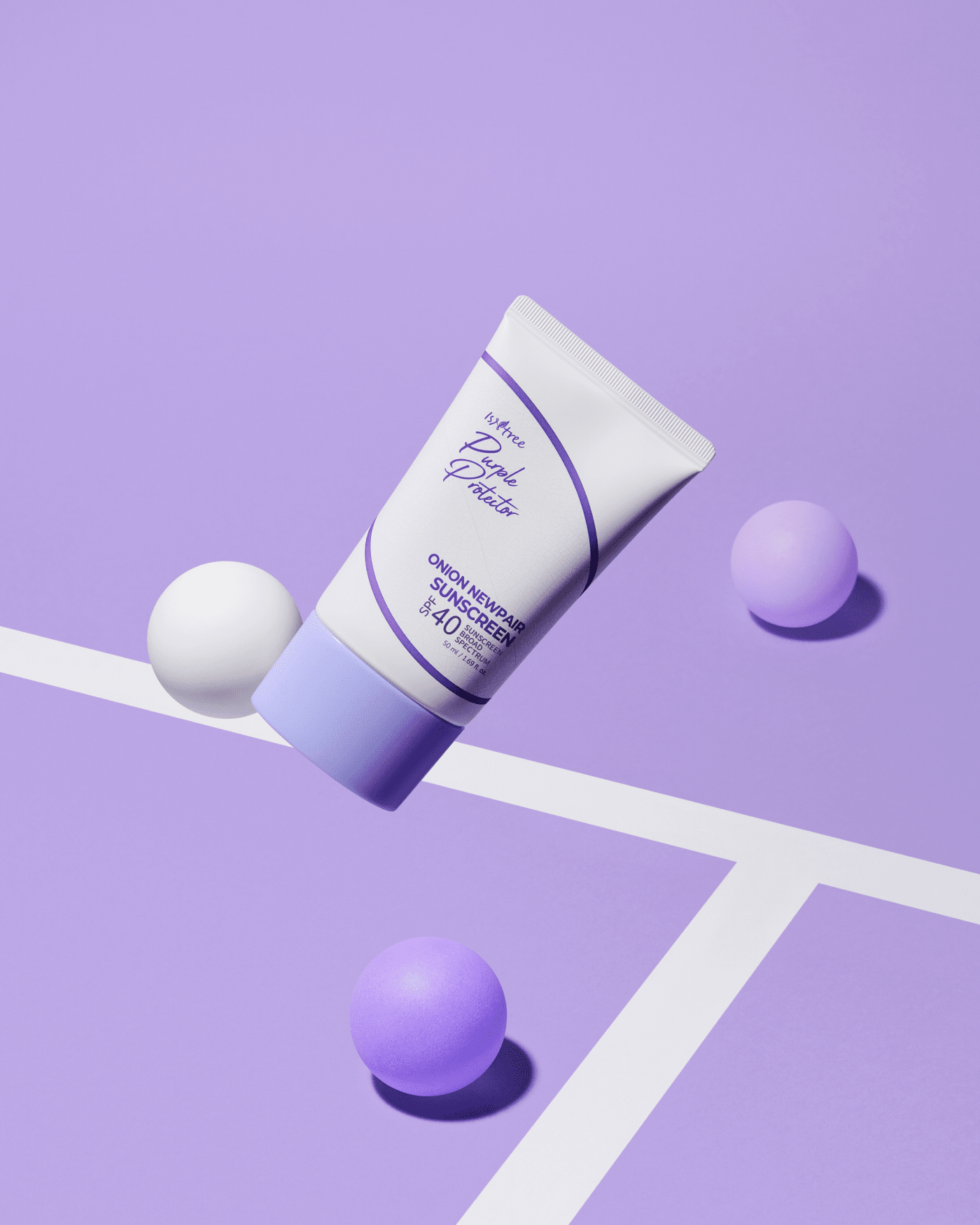 Isntree Onion Newpair Purple Light Tone Up Sunscreen 50ml (SPF50+), 1pc